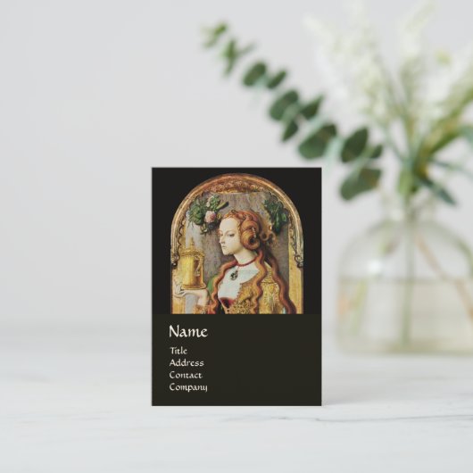 NATÜRLICHE HAARSCHÖNHEIT & KOSMETIK Schwarz, Gelb Visitenkarte (Stehend Vorderseite)