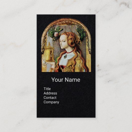 NATÜRLICHE HAARSCHÖNHEIT, KOSMETIKMONOGRAMM Schwar Visitenkarte (Vorderseite)