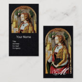 NATÜRLICHE HAARSCHÖNHEIT, KOSMETIKMONOGRAMM Schwar Visitenkarte (Vorne/Hinten)