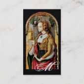 NATÜRLICHE HAARSCHÖNHEIT, KOSMETIKMONOGRAMM Schwar Visitenkarte (Rückseite)