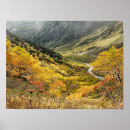 Natürliche Herbstgelbe Blätter Poster