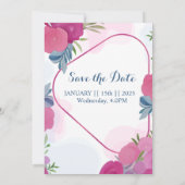 Natürliche Hochzeitskarte Einladung (Rückseite)