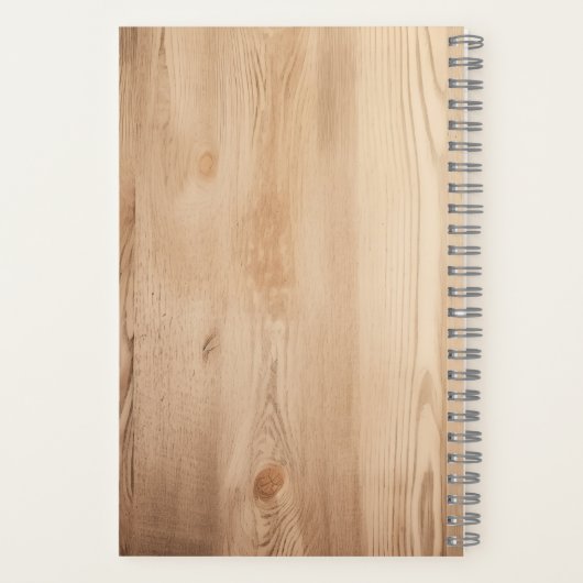 Natürliche Holzfamilien Lieblingsrezepte Notizblock (Rückseite)