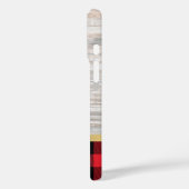 Natürliche Holztextur und Buffalo Kariert Case-Mate iPhone Hülle (Rückseite / Links)