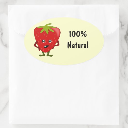 Natürliche Inhaltsstoffe Lebensmittelkennzeichnung Ovaler Aufkleber (Tasche)