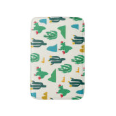 Natürliche Kaktus: Folk Art nahtlos. Badematte (Vorderseite Vertikal)