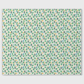 Natürliche Kaktus: Folk Art nahtlos. Geschenkpapier (Flach)