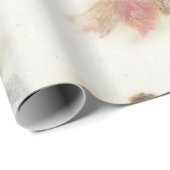 Natürliche Kraft Blumenblättrige Rose Iris Rose ro Geschenkpapier (Rolleneckpunkt)