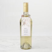 Natürliche Kraft Pampas Grass Jungle Floral Weddin Flaschenanhänger (Auf Flasche)