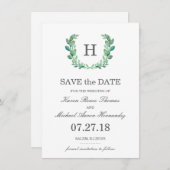 Natürliche Kranzhochzeit Speichern Sie die Datumsk Save The Date (Vorne/Hinten)