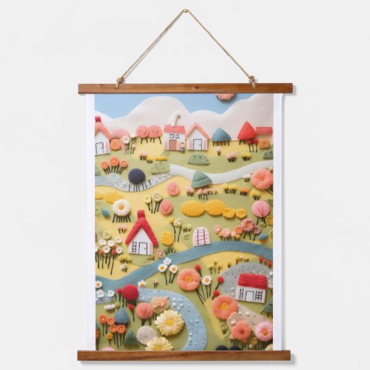 Natürliche Kunst _ Zuhause _ Blume _ Wandteppich Mit Holzrahmen (Vorderseite)