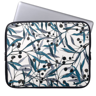 Natürliche Kurven Blumenhandgezeichnet Laptopschutzhülle