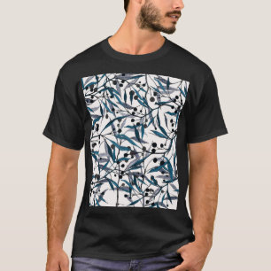Natürliche Kurven Blumenhandgezeichnet T-Shirt