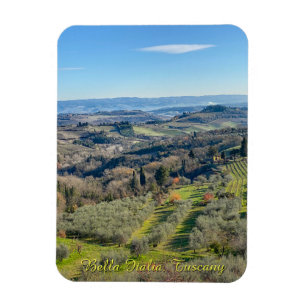 Natürliche Landschaft in der Toskana, Reise Italie Magnet