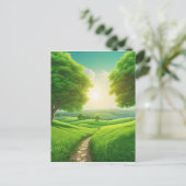 Natürliche landschaftliche Panoramen sind eine der Postkarte (Stehend Vorderseite)