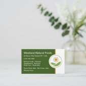 Natürliche Lebensmittel und Ernährungsspeicher Visitenkarte (Stehend Vorderseite)