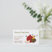 Natürliche Lebensmittelgeschäft-Visitenkarte Visitenkarte (Stehend Vorderseite)