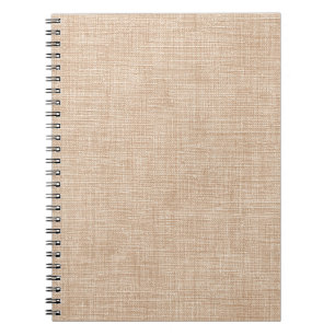 Natürliche Leinenstofftextur in warmem Beige Notizblock