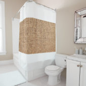 Natürliche Leinenstruktur als Hintergrund Duschvorhang (Beispiel)