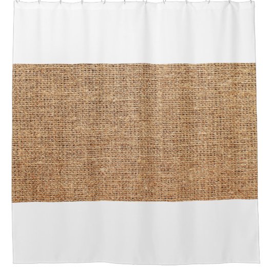 Natürliche Leinenstruktur als Hintergrund Duschvorhang (Vorderseite)