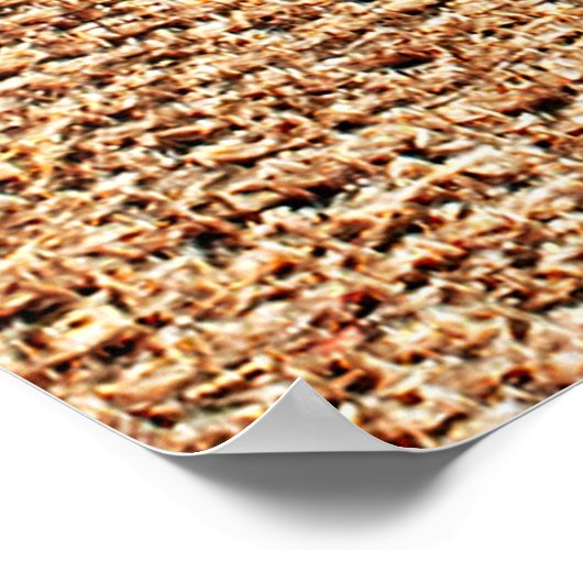 Natürliche Leinenstruktur als Hintergrund Poster (Ecke)