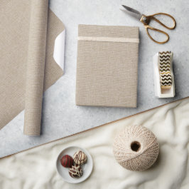 Natürliche Leinenstruktur Stoff Geschenkpapier