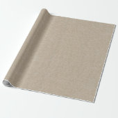 Natürliche Leinenstruktur Stoff Geschenkpapier (Ungerollt)