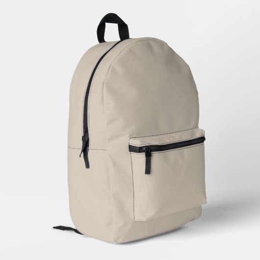 Natürliche Linde Farbe Bedruckter Rucksack (Rückseitige Ecke links)