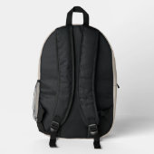 Natürliche Linde Farbe Bedruckter Rucksack (Rückseite)