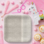 Natürliche Linenstoffe Farben zeitlos Pappteller (Party)