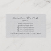 Natürliche Linentextur Visitenkarte (Rückseite)