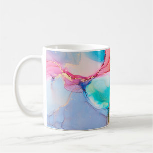 Natürliche Luxus-Abstraktkunst Fluid Art Malerei i Kaffeetasse