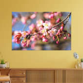 Natürliche Malerei von Sakura-Blume an einem windi Leinwanddruck (Insitu (Wohnzimmer))