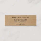 Natürliche Minimalistisch-braun-gesprenkelt Mini Visitenkarte (Rückseite)