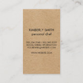 Natürliche Minimalistisch-braun-gesprenkelt Visitenkarte (Rückseite)
