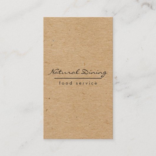 Natürliche Minimalistisch-braun-gesprenkelt Visitenkarte (Vorderseite)