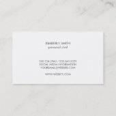 Natürliche Minimalistisch-braun-gesprenkelt Visitenkarte (Rückseite)