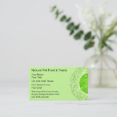 Natürliche Nahrung- für HaustiereVisitenkarten Visitenkarte (Stehend Vorderseite)