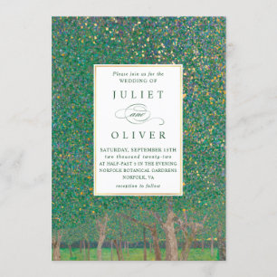 Natürliche Nouveau Hochzeits-Einladungen Einladung