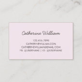 Natürliche Öko Bio Lavendel Wasserfarben Visitenkarte (Rückseite)