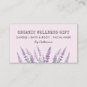 Natürliche Öko Bio Lavendel Wasserfarben Visitenkarte (Vorderseite)