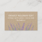 Natürliche Öko Bio Lavendel Wasserfarben Visitenkarte (Vorderseite)