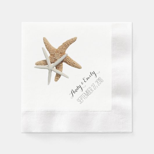 Natürliche Personalisierte Hochzeit Serviette (Vorderseite)