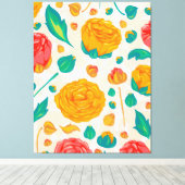 Natürliche Rose Blumenblütenfarbe Leinwanddruck (Insitu (Holzboden))