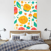 Natürliche Rose Blumenblütenfarbe Leinwanddruck (Insitu (Schlafzimmer))