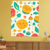 Natürliche Rose Blumenblütenfarbe Leinwanddruck (Insitu (Wohnzimmer))