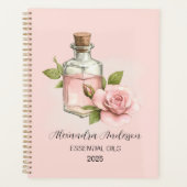 Natürliche Rose Essenzielle Öle Wasserfarben Planer (Vorderseite)