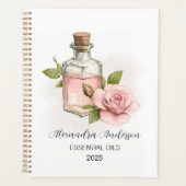 Natürliche Rose Essenzielle Öle Wasserfarben Planer (Vorderseite)