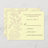 Natürliche/Rose Save the Date RSVP Karte (Vorne/Hinten)