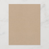 Natürliche Rose Woodsy Hochzeitsdetails Begleitkarte (Rückseite)